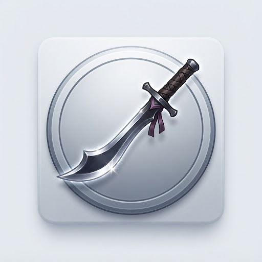 Illustrative render of a Full Moon Sword item