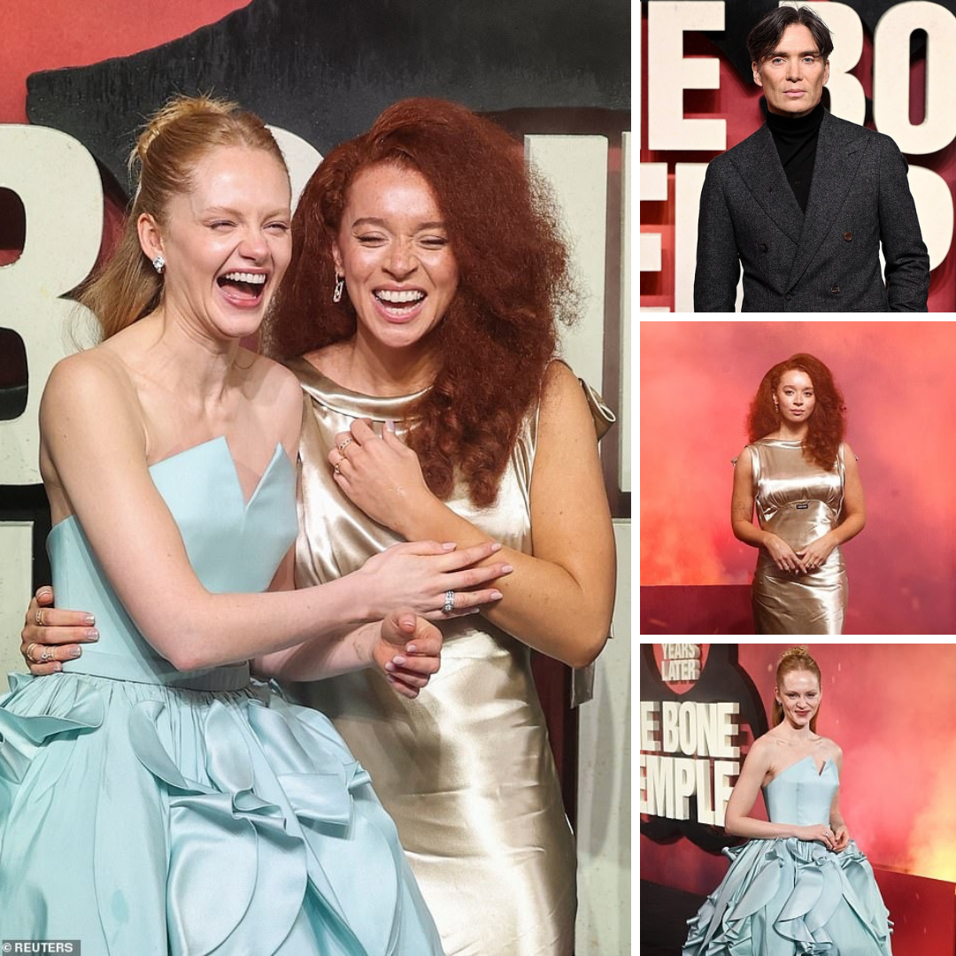 Cillian Murphy celebrates his return to the 28 Years Later franchise as he joins glamorous co-stars Emma Laird and Erin Kellyman at the rain-soaked premiere of sequel The Bone Temple