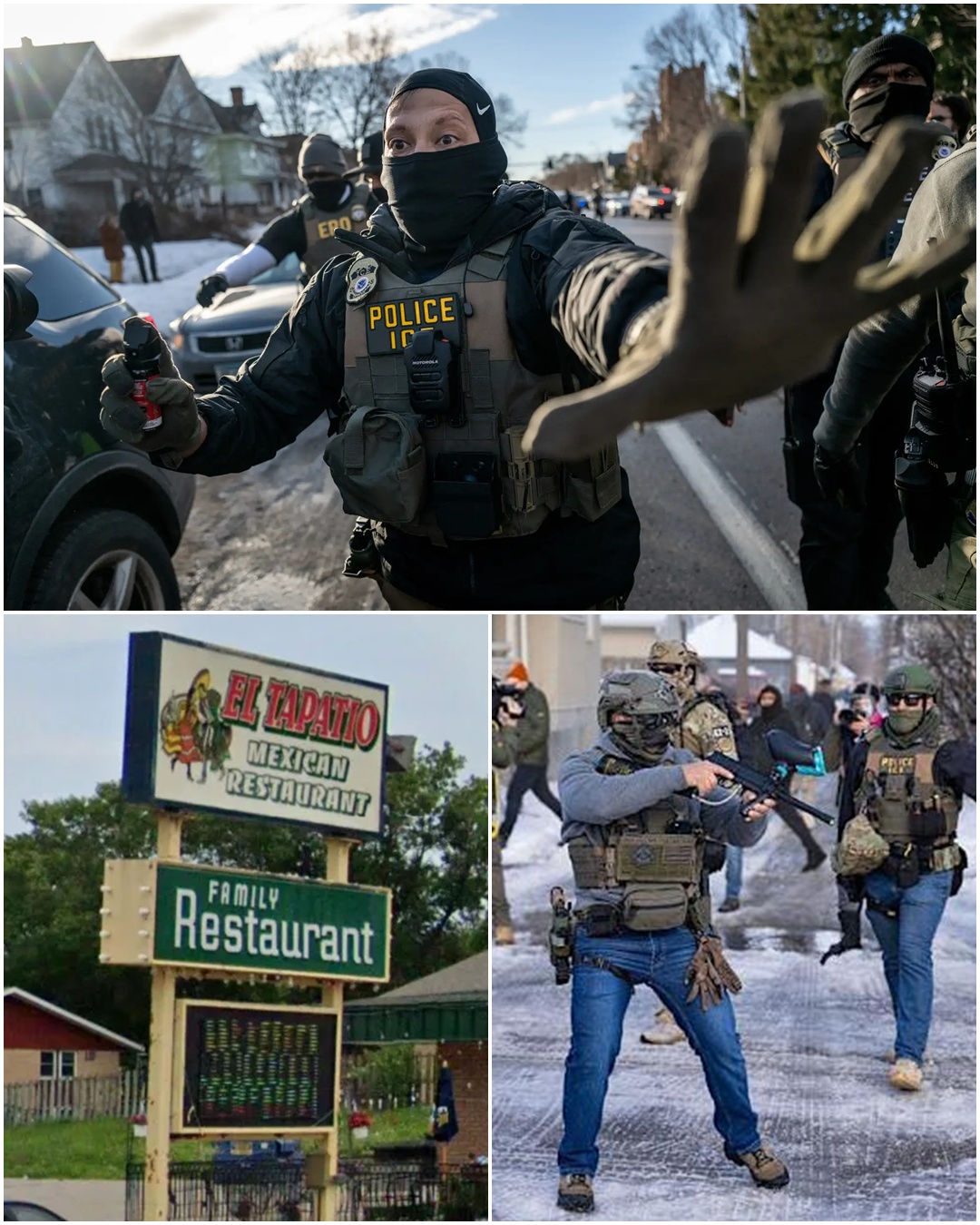 ICE AGENTS ENJOY A MEAL, THEN REWARD THE STAFF WITH HANDCUFFS