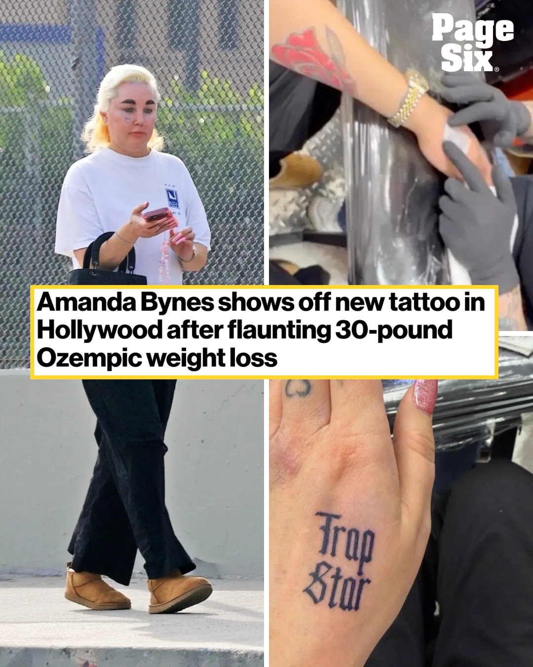 Amanda Bynes shows off new tattoo in Hollywood after flaunting 30-pound Ozempic weight loss