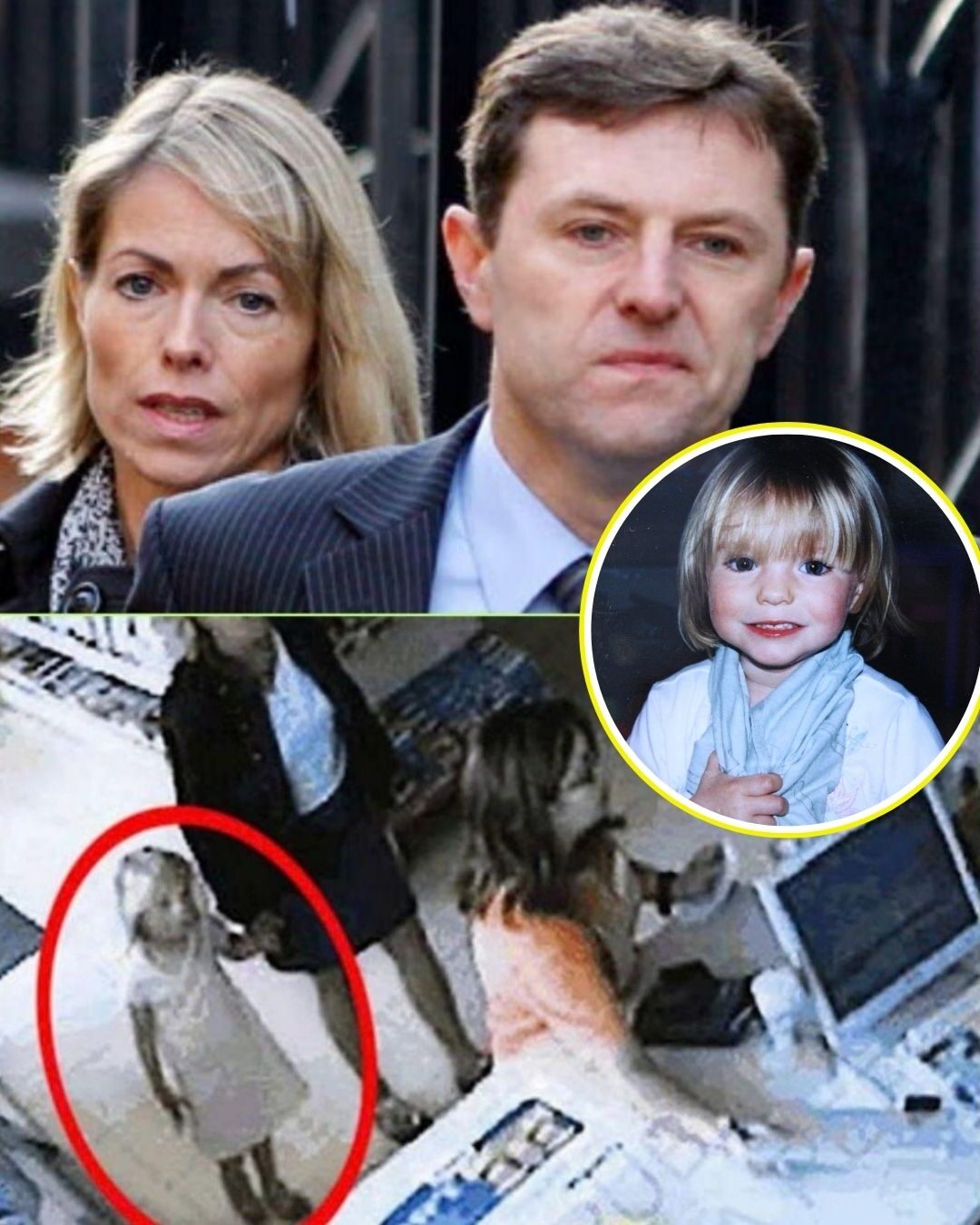 THE MOMENT EVERYTHING CHANGED. 🚨 Security footage, hidden for decades, has just been exposed. 🌑💔  Kate and Gerry McCann collapsed as they watched a blonde toddler being led away by a figure that authorities now believe is the key to the entire disappearance. Scotland Yard is reeling as the identity of this “kidnapper” finally comes to light. The search for Maddie just hit a point of no return. ⚖️🔍  Watch the “Moment of Recognition” and see the suspect’s profile in the comments. 👇