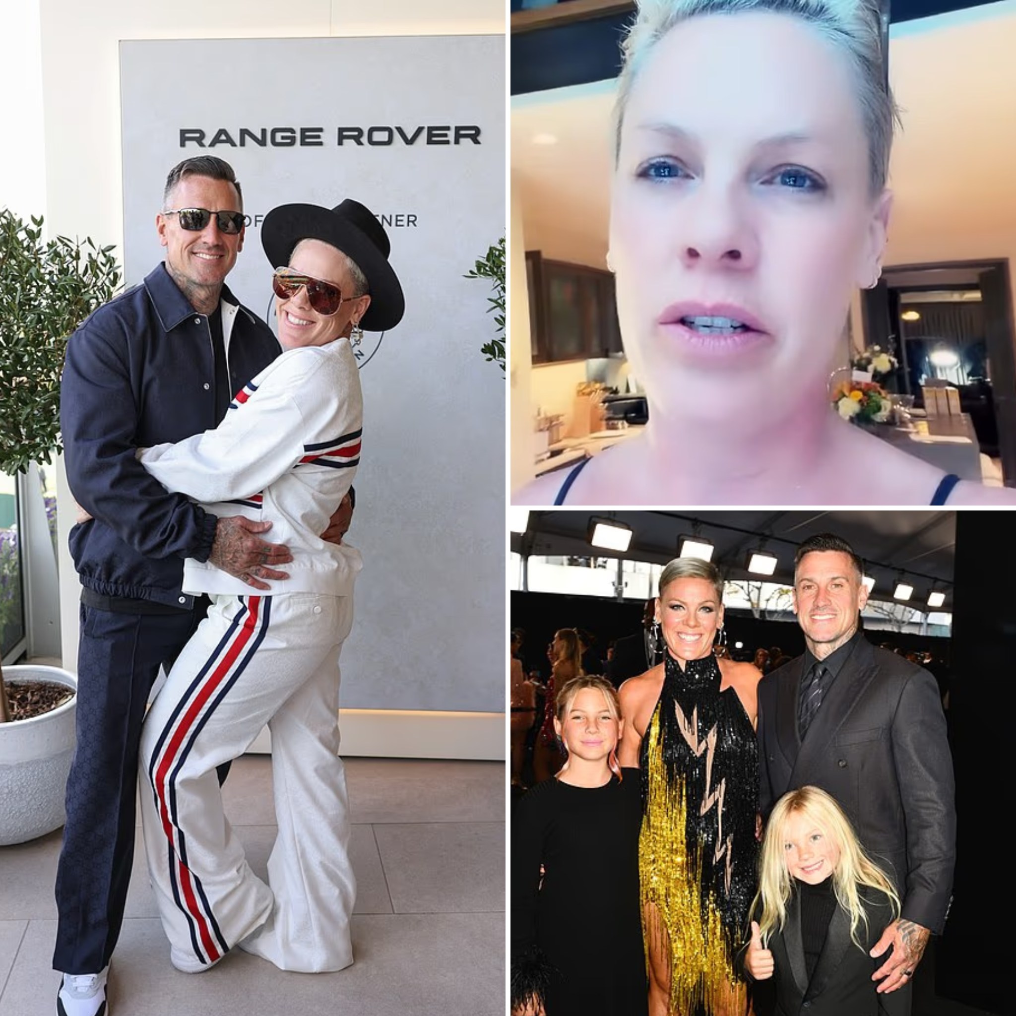 THE MARRIAGE CRACKS AFTER 20 YEARS — Singer Pink unexpectedly posts an unusual video to deny reports that she and Carey Hart have split, insisting the circulating speculation “is not true.”