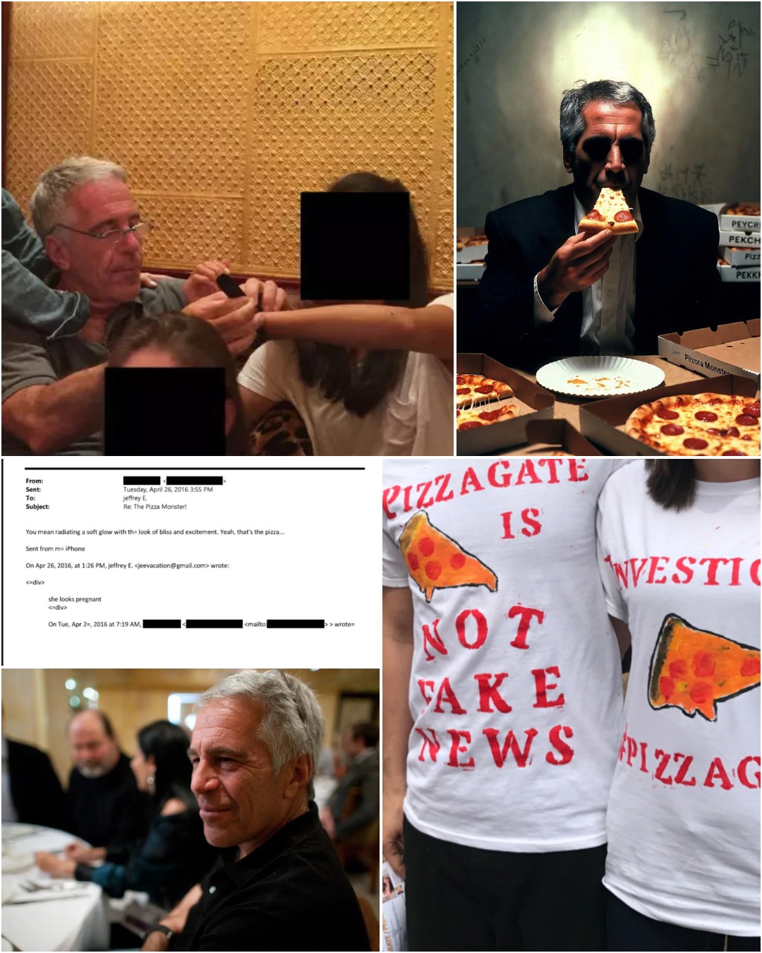SUBJECT: “THE PIZZA MONSTER” — April 26, 2016. 🚨📸  Imagine reading millions of pages of DOJ documents and seeing one word nearly a thousand times. Not “money.” Not “contracts.” But PIZZA.