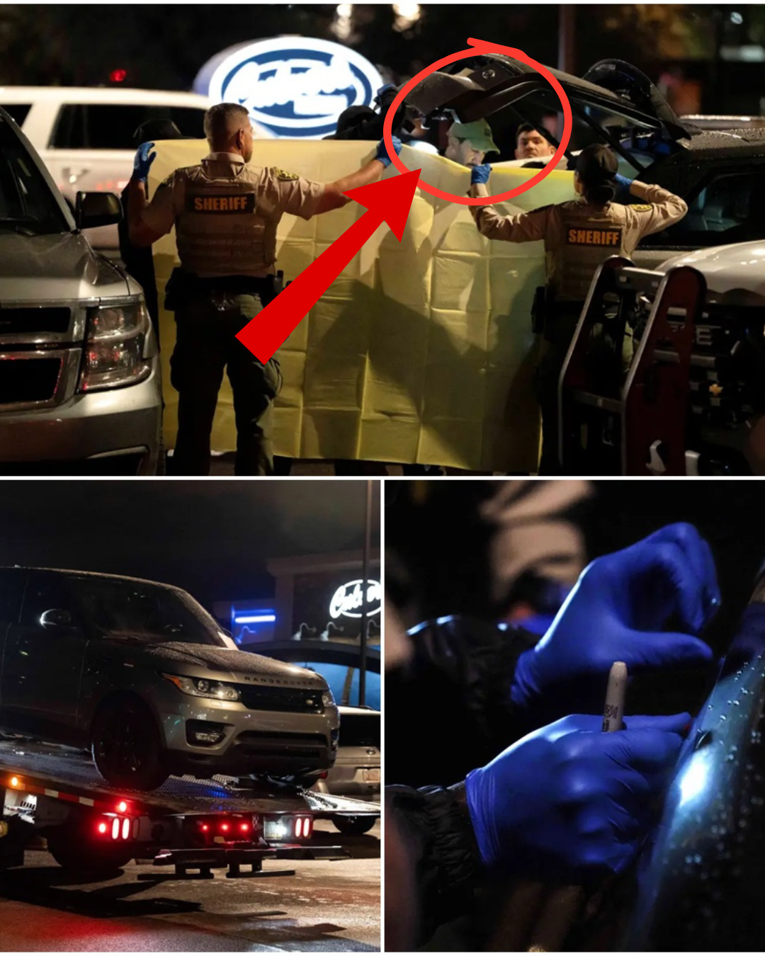 A silver Range Rover is now in police custody after a dramatic operation linked to the Nancy Guthrie case. For two intense hours, agents scoured the vehicle, meticulously removing evidence while ensuring no one could see what was happening inside the trunk. With three individuals detained and the driver taken in for questioning, the walls are closing in—but officials are remaining tight-lipped. Is this the breakthrough we’ve been waiting for, or are they hiding the truth? The full timeline of the Culver’s parking lot raid is pinned below!