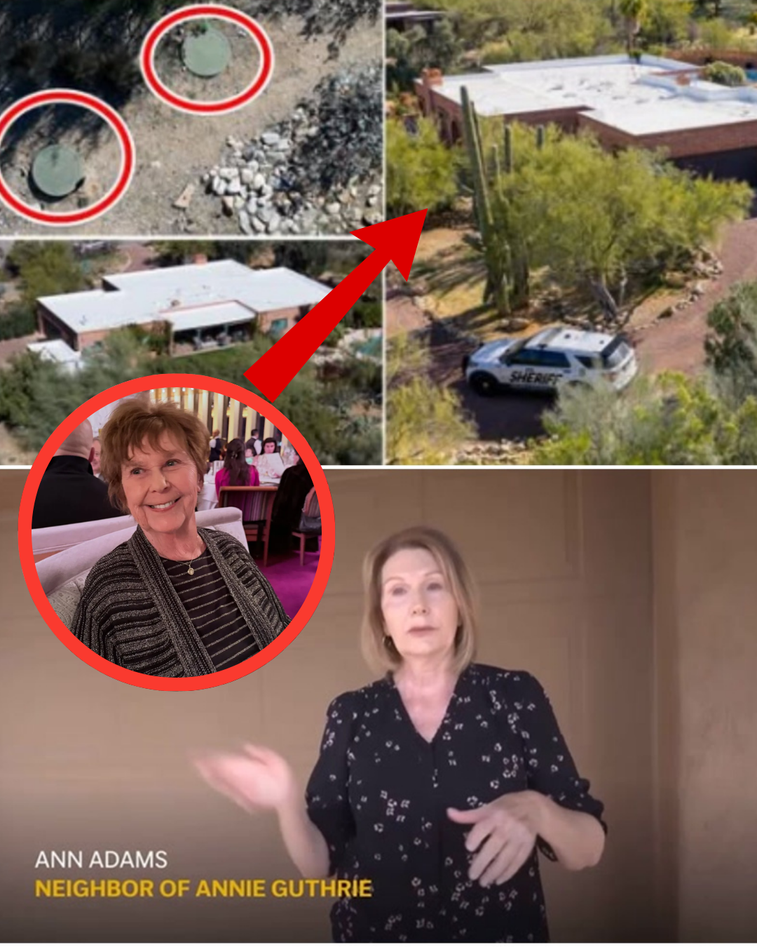 THE WALLS ARE TALKING. 🌑 Neighbors at the Guthrie estate reported a “sickening, sweet odor” coming from a newly constructed marble structure on the property. When police finally used a sledgehammer to break through, the scene inside was more horrifying than anything investigators had prepared for. > The investigation has shifted from a missing person case to a potential crime scene recovery. What was hidden behind that marble facade has left the entire neighborhood in shock. ⚖️🔍  READ the full description of what police found and see the crime scene photos in the comments below. 👇