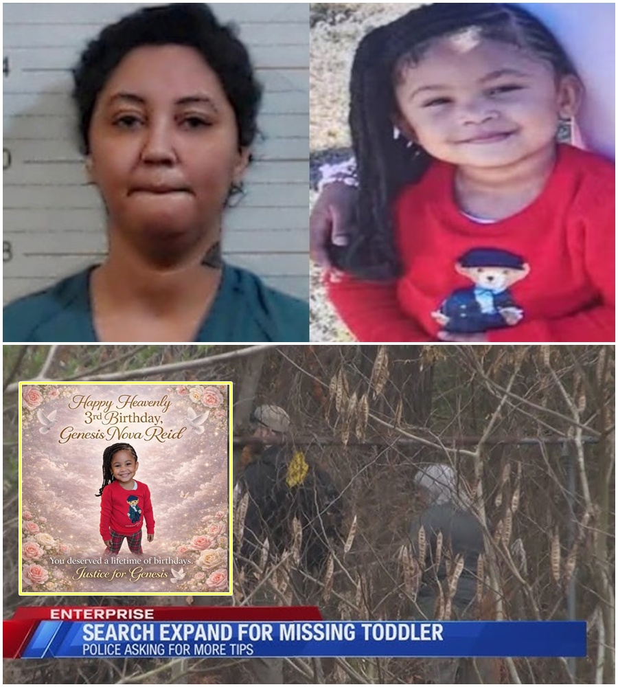 BEYOND EVIL: THE HORRIFYING DETAILS OF GENESIS REID’S FINAL MOMENTS REVEALED. 🌑  Just when we thought this case couldn’t get any darker, new evidence in the murder of 3-year-old Genesis Reid has surfaced, and it is absolutely bone-chilling. From the state of the home to the cold-blooded actions taken after the crime, every new detail adds to a nightmare no child should ever endure.  The investigation reveals a level of cruelty that has left the community in Elba, Alabama, in a state of mourning and rage. As the search continues in the compacted debris of the local landfill, we are learning the truth about what happened inside that house on what should have been a day of celebration.  See the shocking forensic report and the details they didn’t want the public to know: 👇