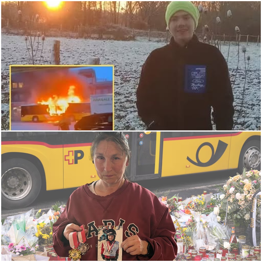 These are the words that will haunt a mother’s heart forever. 16-year-old Fabian Keller was heading home from his second day of work when his bus in Switzerland became a death trap. As flames engulfed the vehicle, Fabian’s last act was to reach out to the person he loved most. His desperate plea for help, sent in the final moments of the fire, has left the nation in tears. He was just a few hundred meters from his stop—almost home, almost safe. This wasn’t just an accident; it was a young life stolen in the most terrifying way imaginable. The full story of the Swiss bus fire and the final messages that are breaking hearts worldwide: 👇