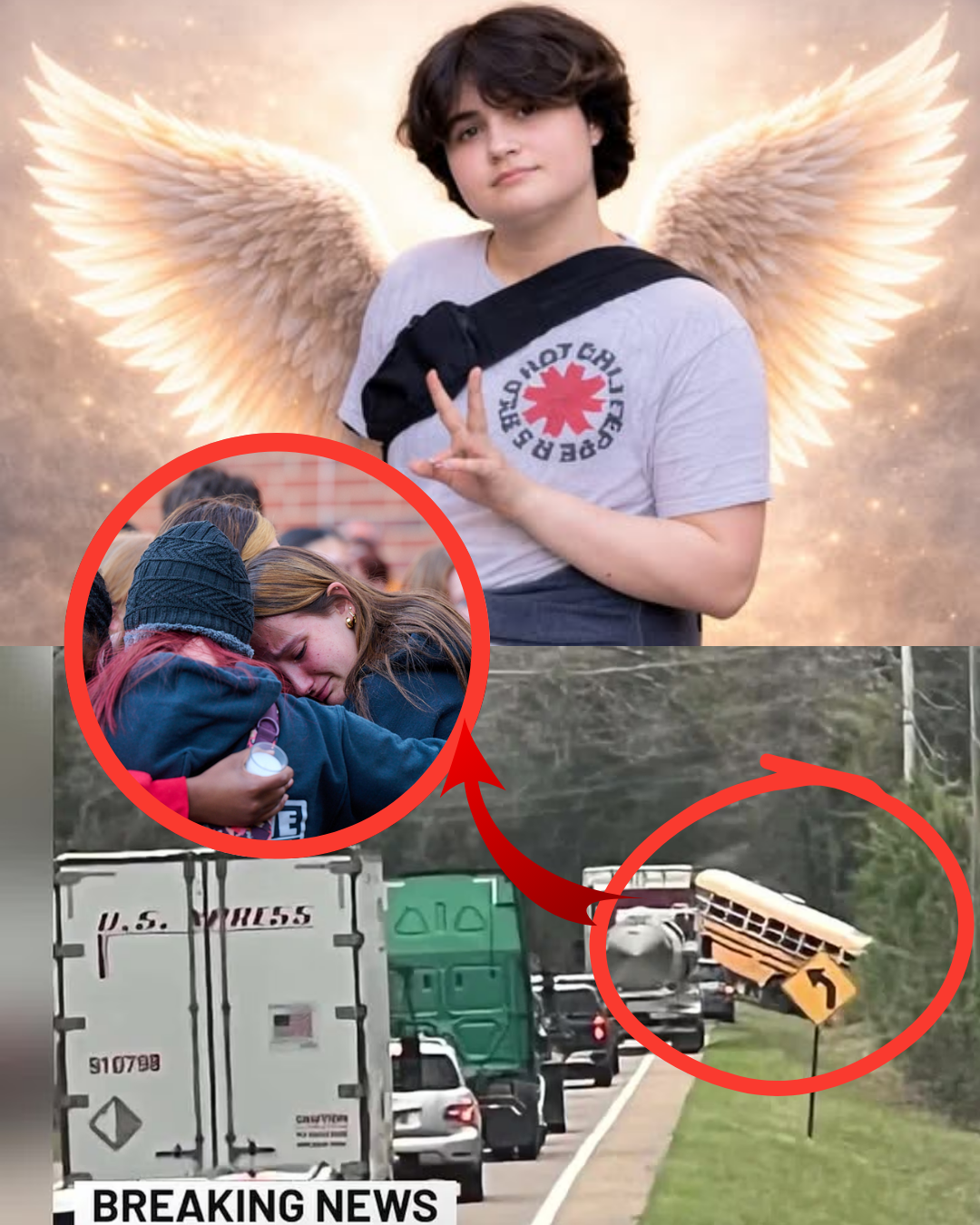 “MOM… SOME OF THEM AREN’T MOVING…” 💔 What started as a normal field trip morning for Kenwood Middle School turned into chaos just after 8:03 AM. Witnesses say the bus suddenly drifted off course before impact—leaving shattered glass, twisted metal, and school bags scattered across the roadside. Some children were crying, trying to get out… others had to be pulled from the wreckage by first responders. On the other end of a FaceTime call, a parent listened in silence as the unimaginable unfolded. And now, one detail from those final moments is starting to raise serious questions… 😳 What really caused the bus to lose control? 📌 Full details in the comments