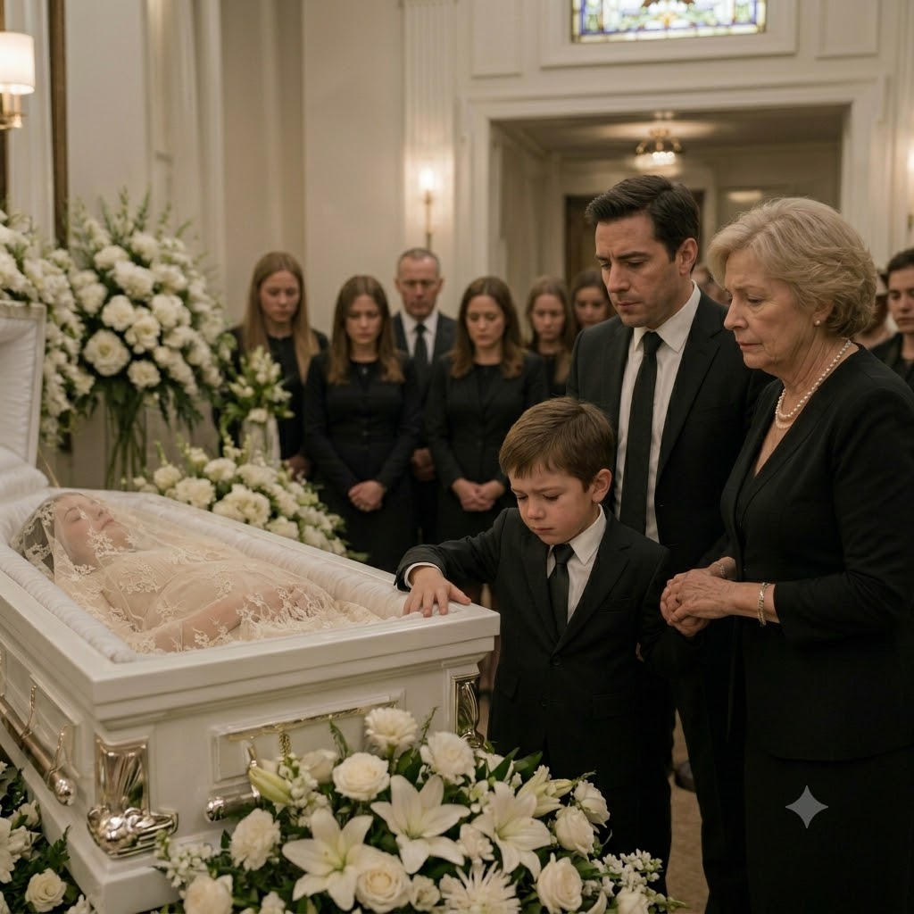 tt_My son-in-law swore my daughter d!ed after falling down the stairs. But at her funeral, my grandson shattered the silence when he whispered, “Grandma… Mommy’s tummy is getting bigger.”