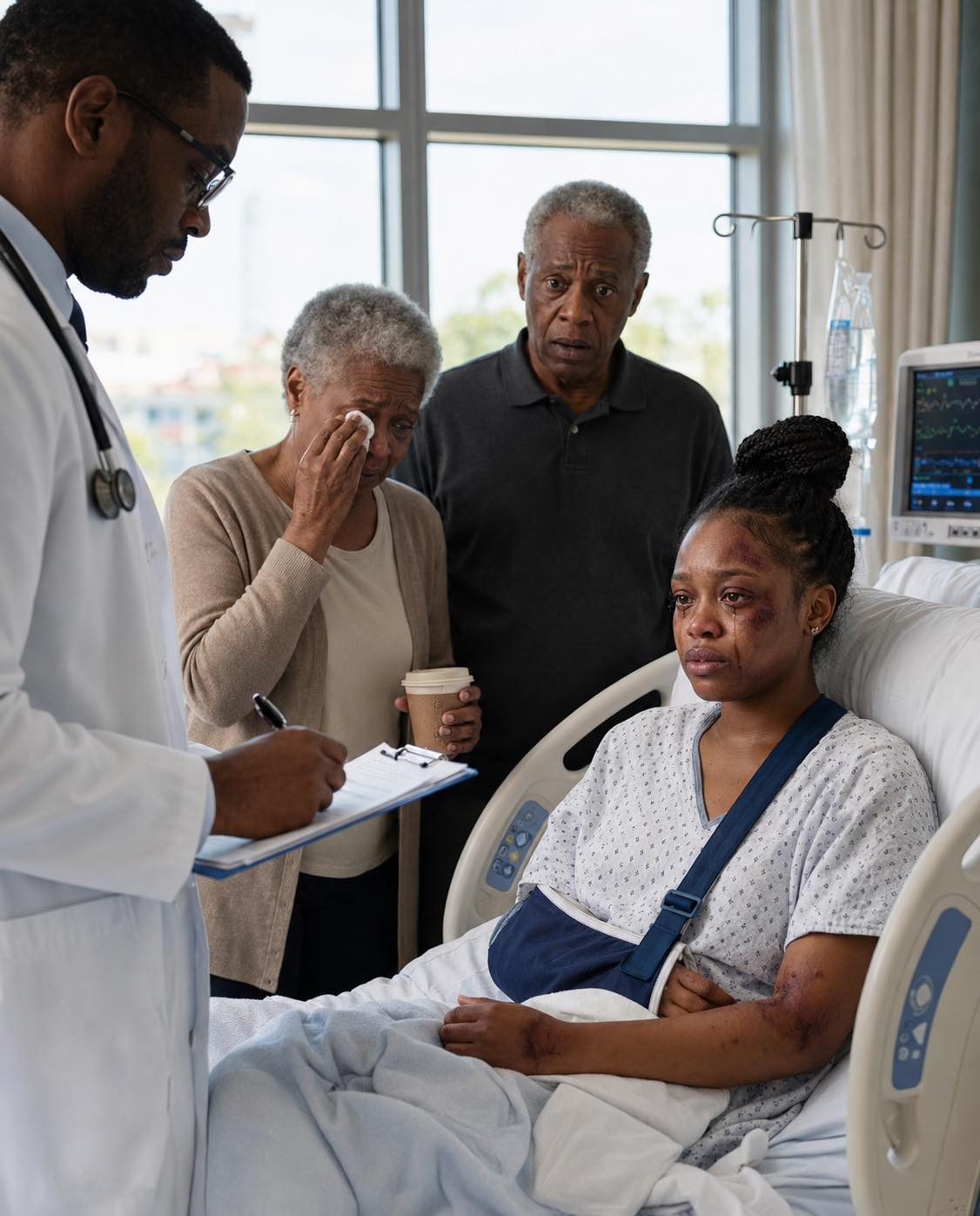โI refused to co-sign my sisterโs mortgage. Hours later, I woke up in a hospital bed bruised and brokenโwhile a police officer waited beside me for the truth.โ