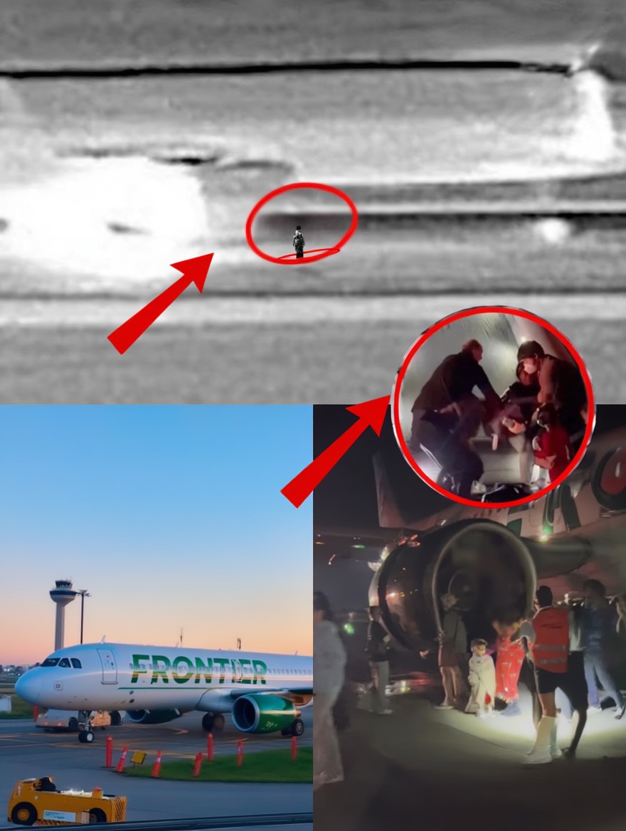 VIDEO STOPS 1 SECOND BEFORE COLLISION  — Surveillance video released after the Frontier Airlines runway tragedy shows an intruder walking directly onto the aircraft’s flight path just 5 seconds before the crash… and investigators have DISCOVERED THE MOTIVE