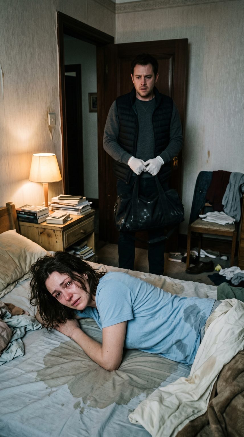 tt_The night I came home early from a business trip and found my pregnant wife lying in the dark, her silk nightgown on backward and the floor marked with a damp towel and dark stains,