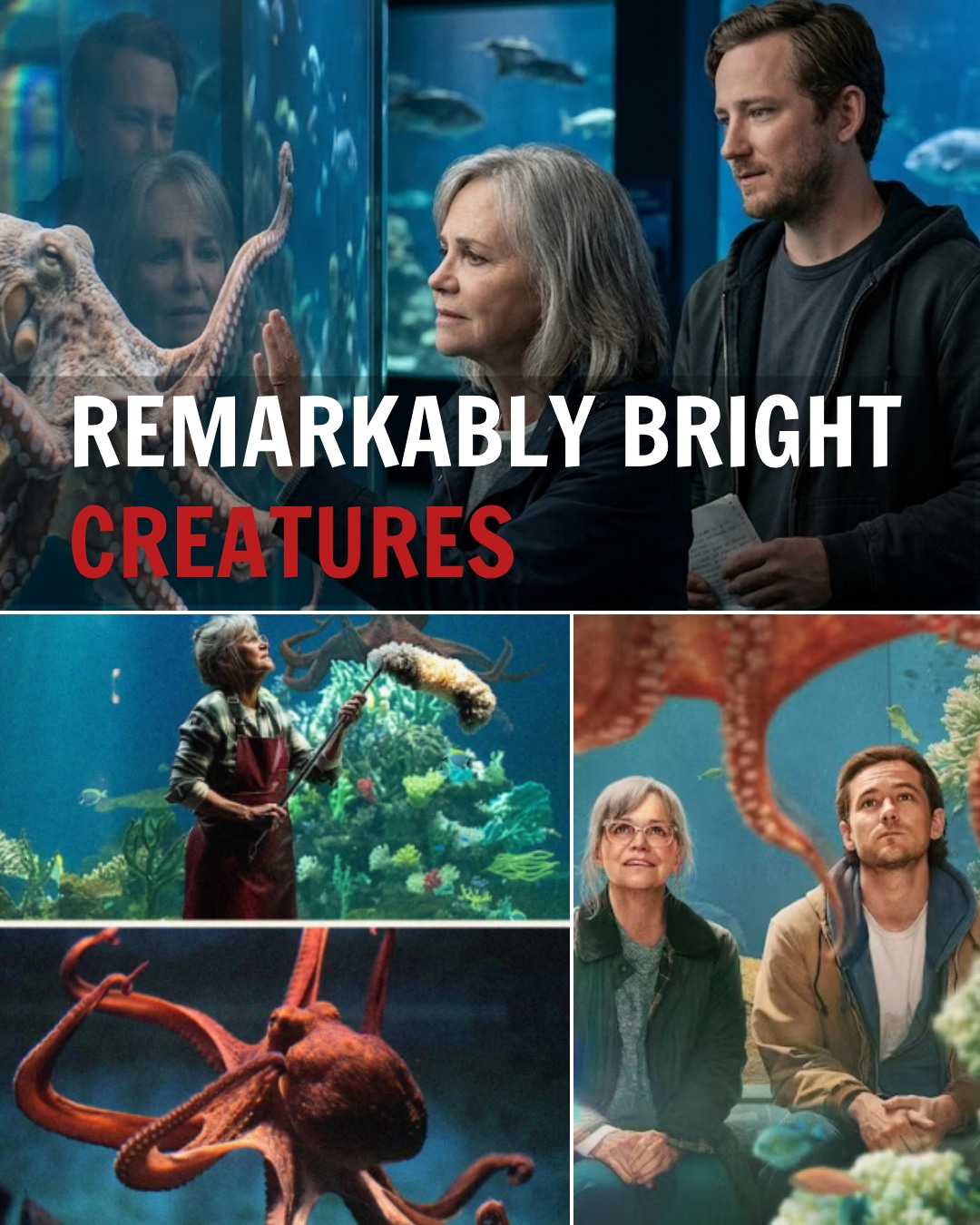 Remarkably Bright Creatures, starring Sally Field, Lewis Pullman, and Alfred Molina coming to