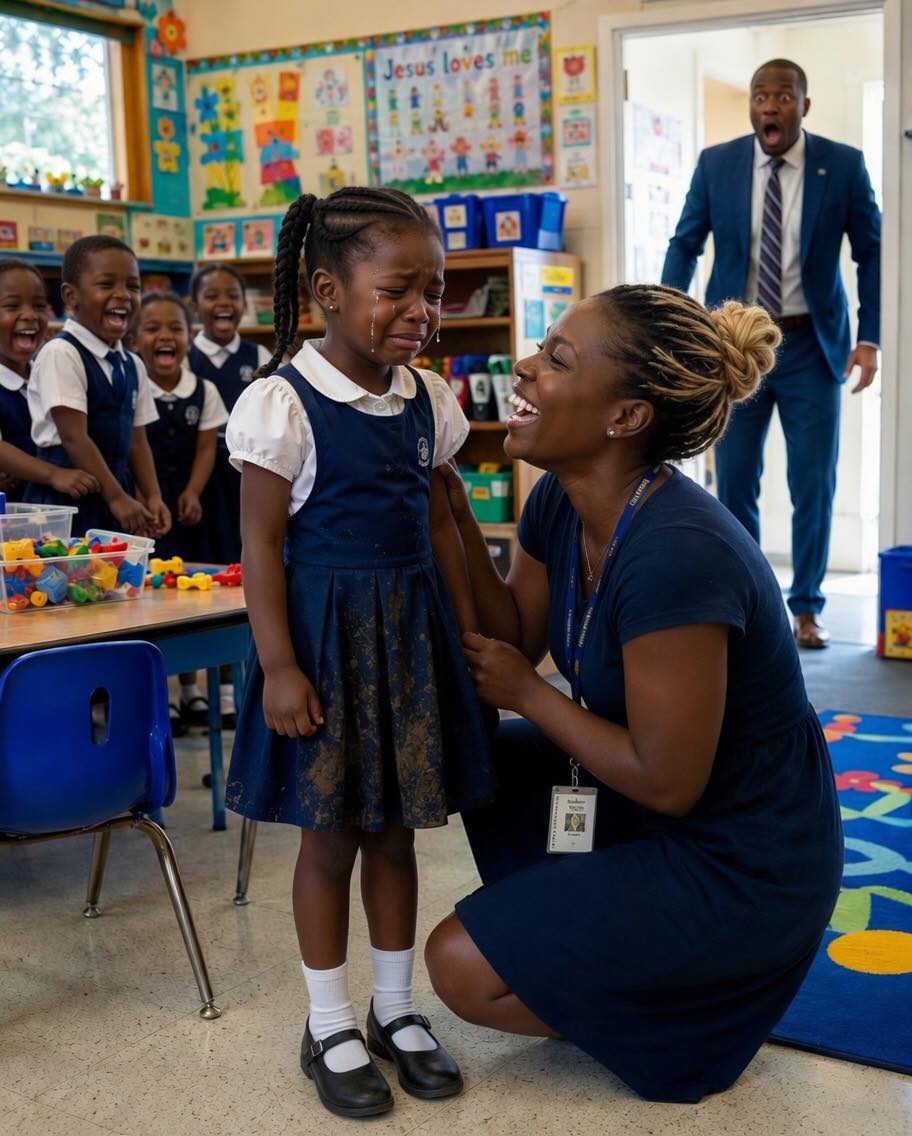 The millionaire returned to the school, saw his daughter crying, and refused to go inside. Upon realizing this, he was stunned…