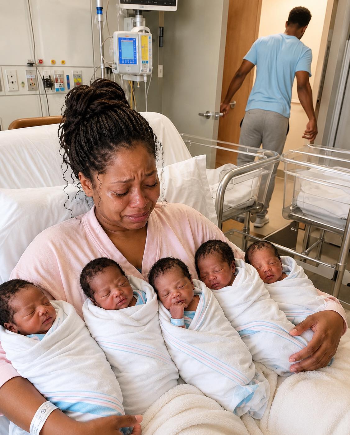 Right after the five babies were born, the father whispered, “These aren’t mine,” and walked out.