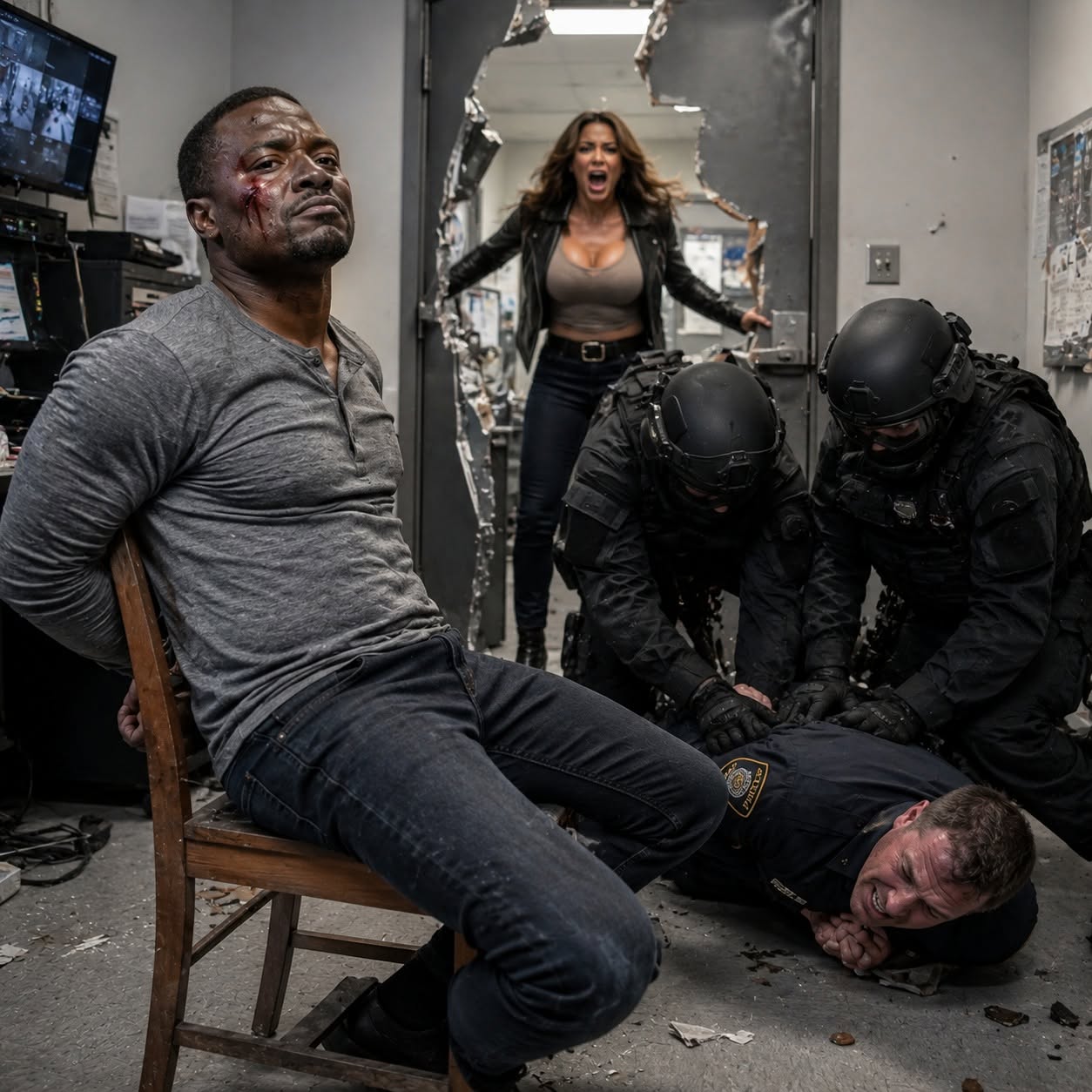 An Arrogant Officer Dragged Me Into a Back Room, Locked the Door, and Tried to Force a Fake Confession—Until My Wife’s Distress Signal Brought Federal Agents Crashing Through the Mall