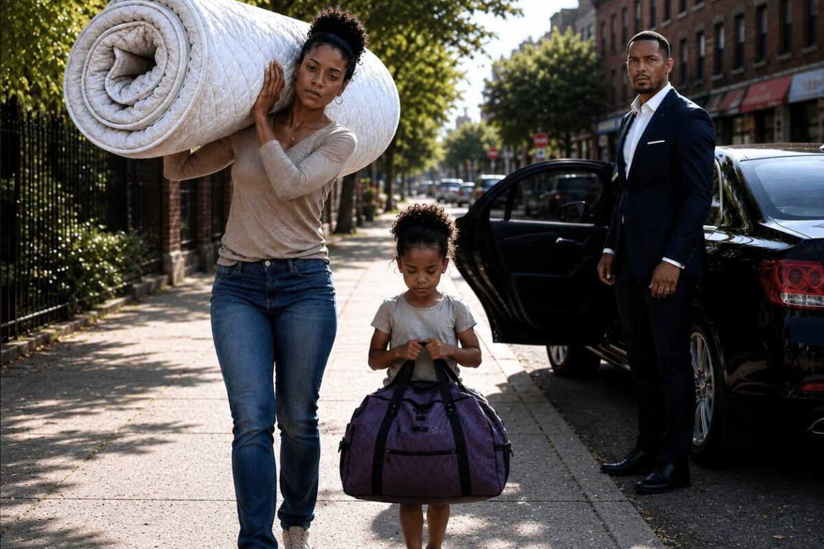 Billionaire Saw A Single Mom Carrying A Mattress Alone. He Froze When He Saw Where She Was Going…