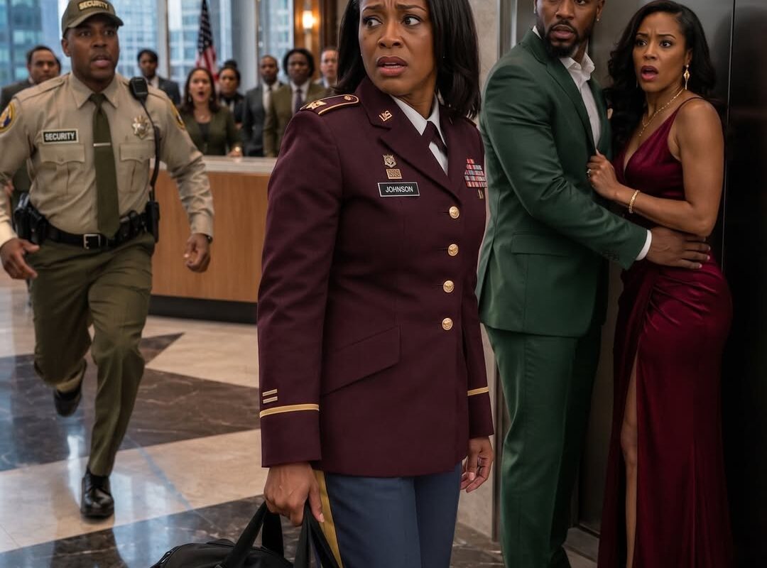 I DROVE THREE HOURS TO SURPRISE MY HUSBAND… BUT THE SECURITY GUARD SMILED AND SAID, “HIS WIFE IS ALREADY UPSTAIRS.” THEN I SAW ANOTHER WOMAN WEARING MY MILITARY PENDANT.