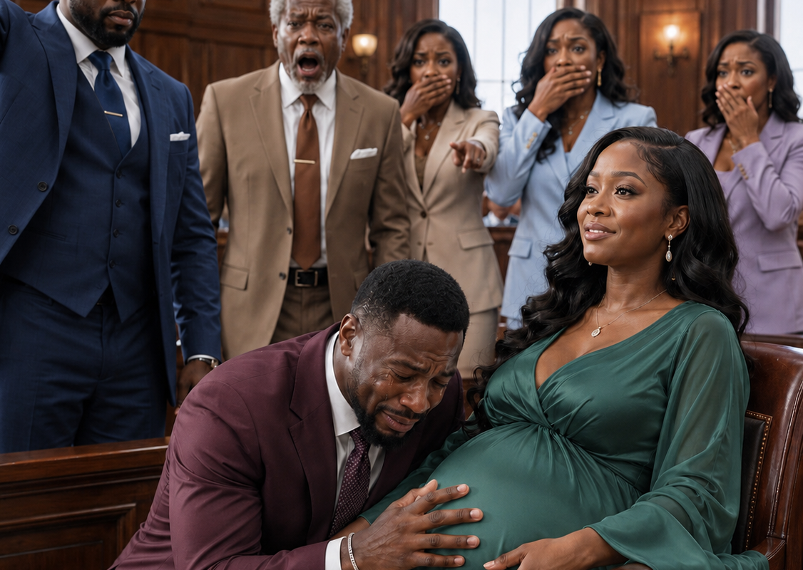Mocking my 8-month pregnant body at our divorce hearing, my billionaire husband laughed.