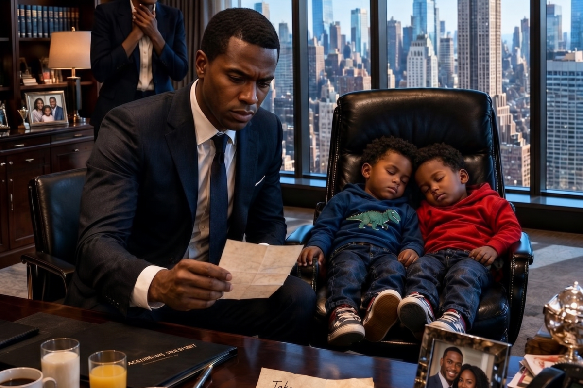 Part 2 and full story: A CEO Found Twins Sleeping in His Office Chair—Then the Note Beside Them Destroyed His Perfect Life. 