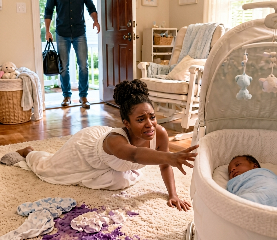 My husband left me bleeding on the nursery floor beside our newborn son while he toasted his birthday at a luxury resort.