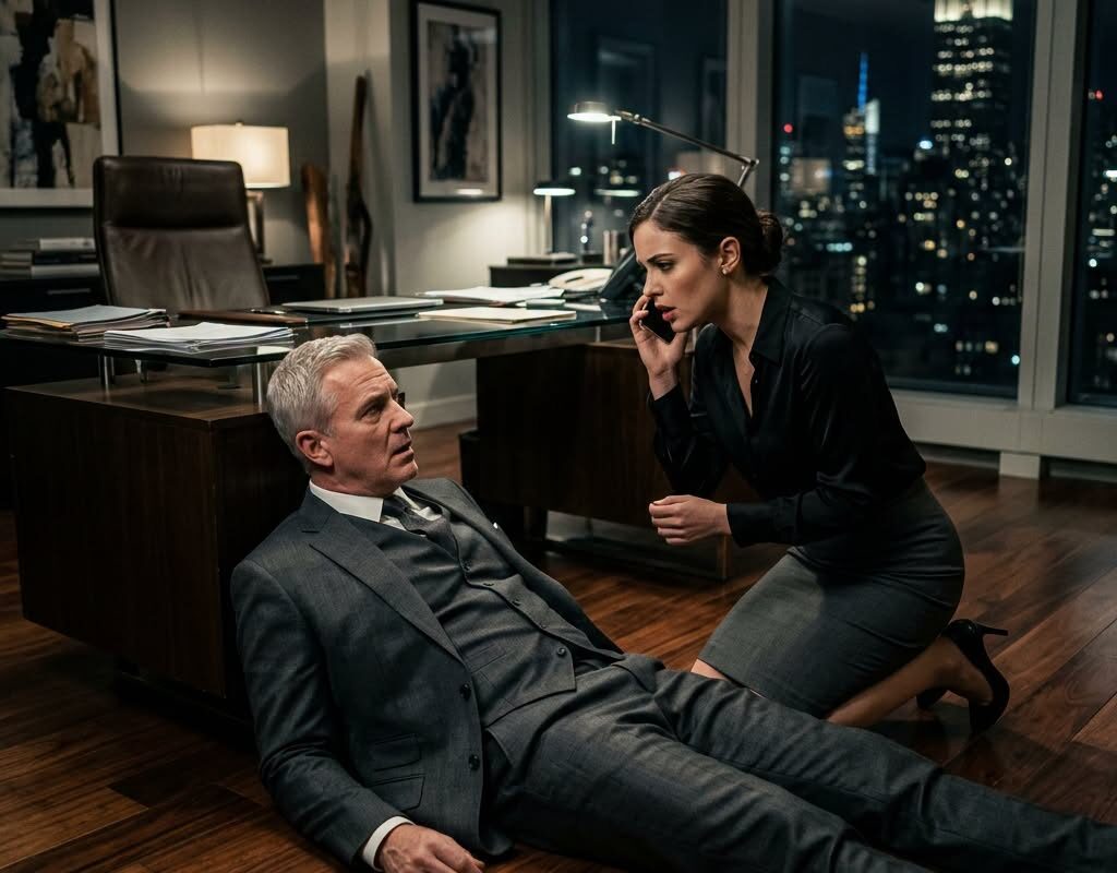 I lay motionless on the cold office floor, eyes closed, pretending to have fainted so I could test my new secretary’s loyalty.