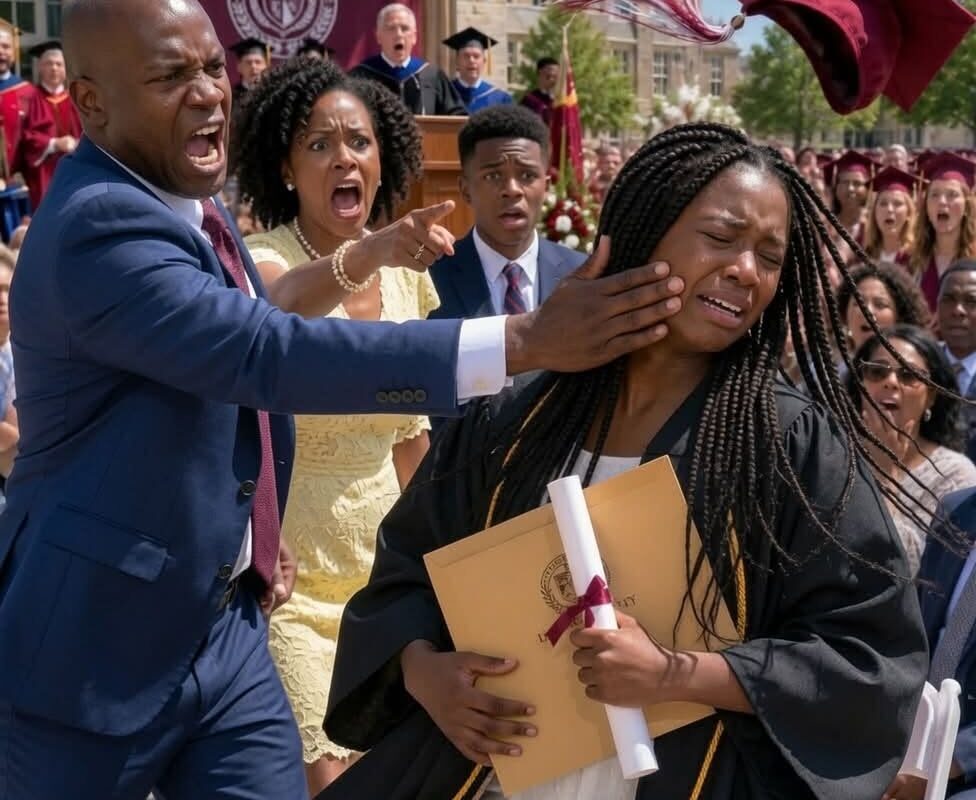 At my graduation, my dad sl@pped me so hard that my cap fell on the floor