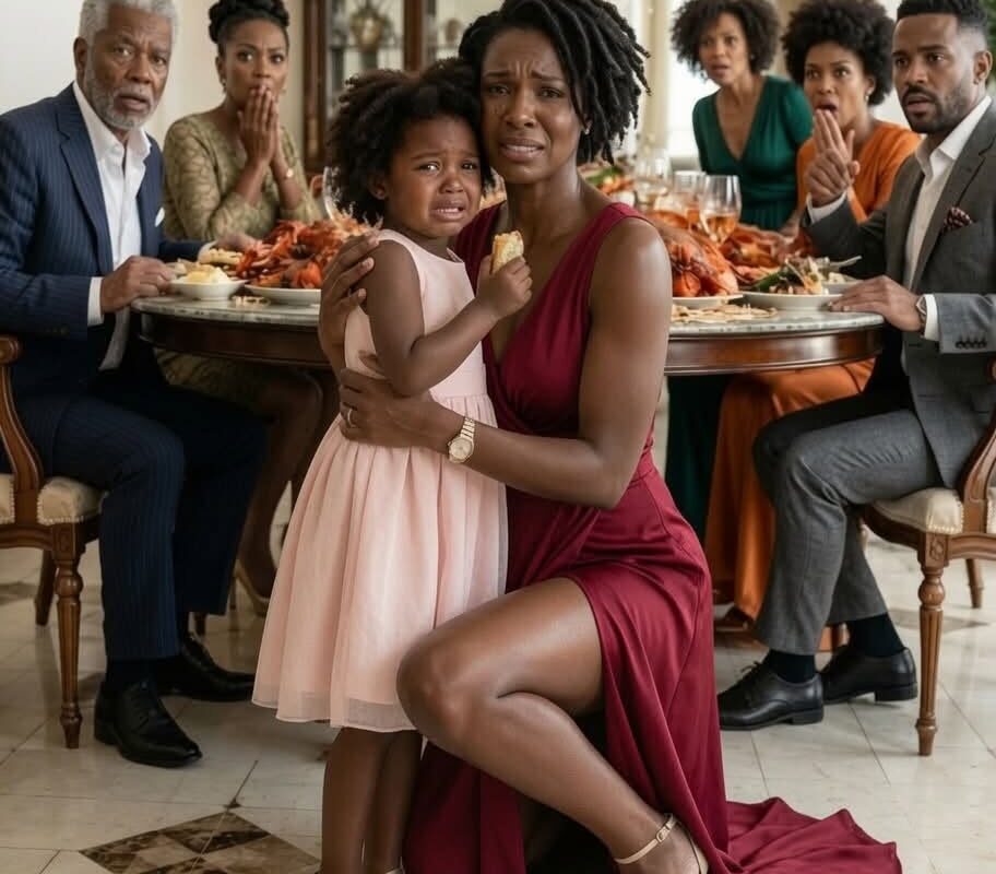 My husband told me “don’t make a scene” when I discovered our daughter eating stale bread outside the house, while six adults were dining like kings with my money.