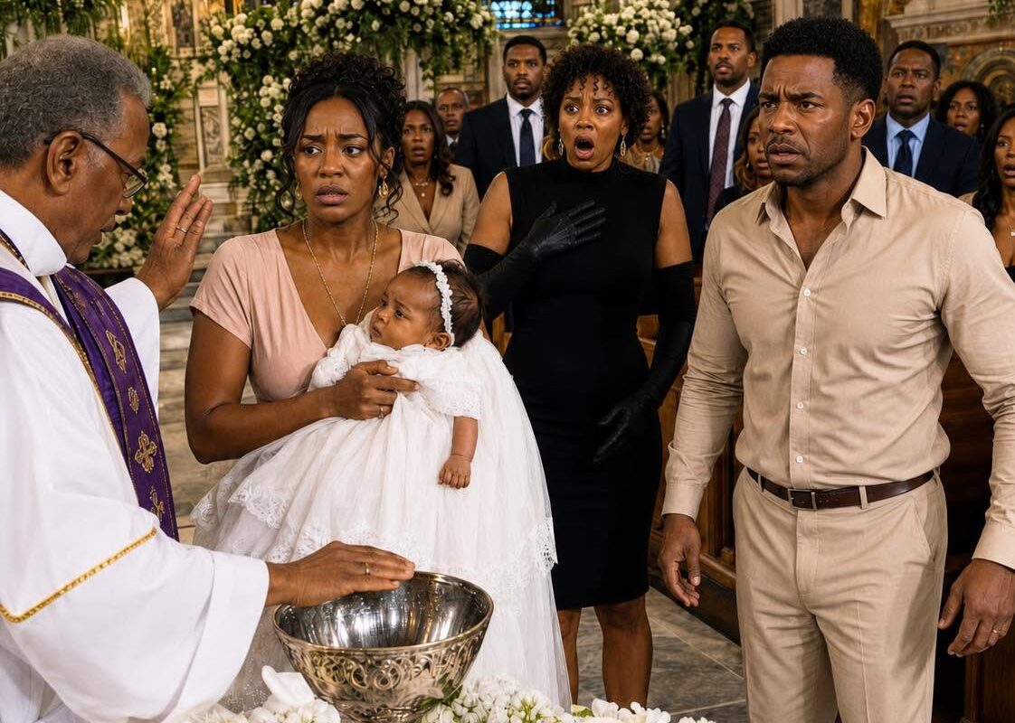 My husband told me he was going to the christening of a client’s son.