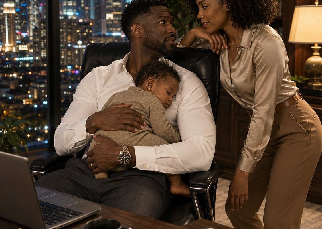 walked into my boss’s office expecting to be fired for bringing my daughter to work, but instead I found the coldest billionaire in Chicago asleep with my little girl