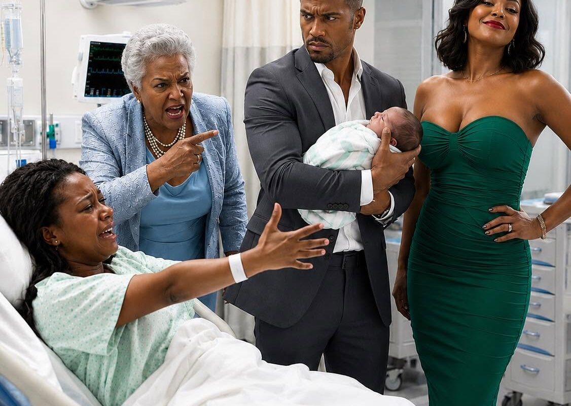 I’d just given birth when my husband stormed in—his mistress on one arm, my mother-in-law on the other. She sneered, “Your surrogacy job is done.”