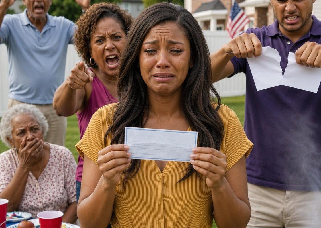 At the 4th of July cookout, grandma handed us each a $15,000 check. “It’s worthless,” stepmom laughed. “From a closed account.”