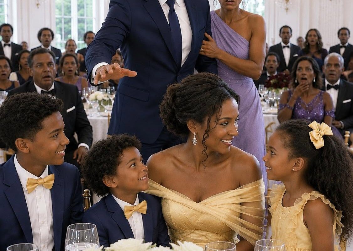 I was having dinner with my five-year-old triplets when my ex-husband walked into the restaurant with his fiancée