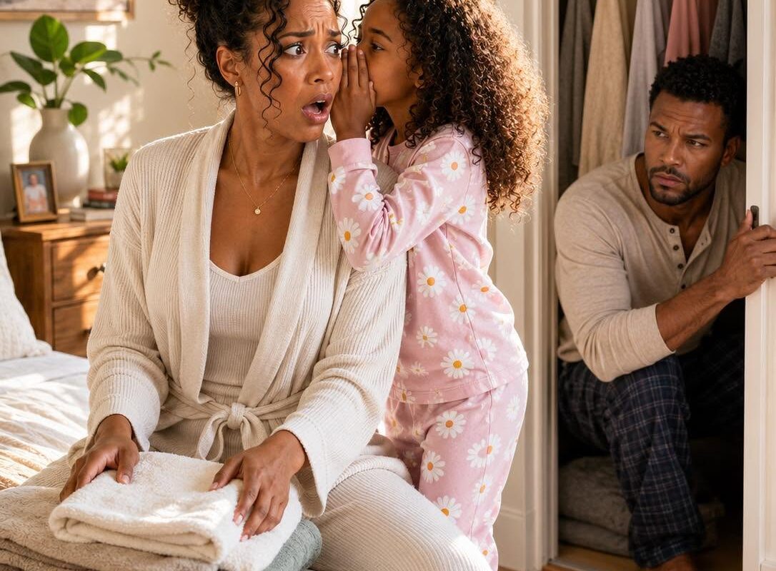 My 8-Year-Old Daughter Whispered, “Mom… Dad Never Left.”