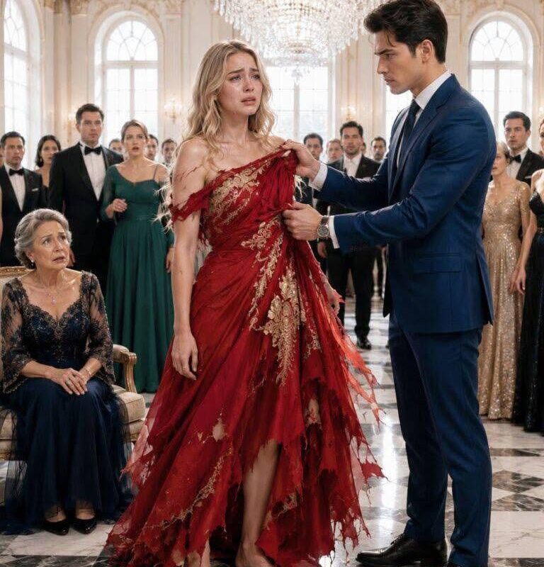 My family forced me to wear an old, worn dress to a grand party, thinking it would make me look poor and invisible
