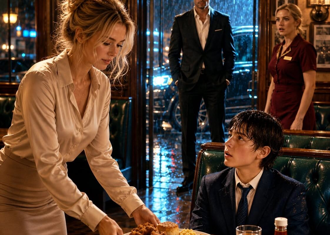 PART 2 : A soaked little boy walked into my struggling Chicago diner during a violent storm, shivering so badly he could barely hold the small paper bag in his hands.