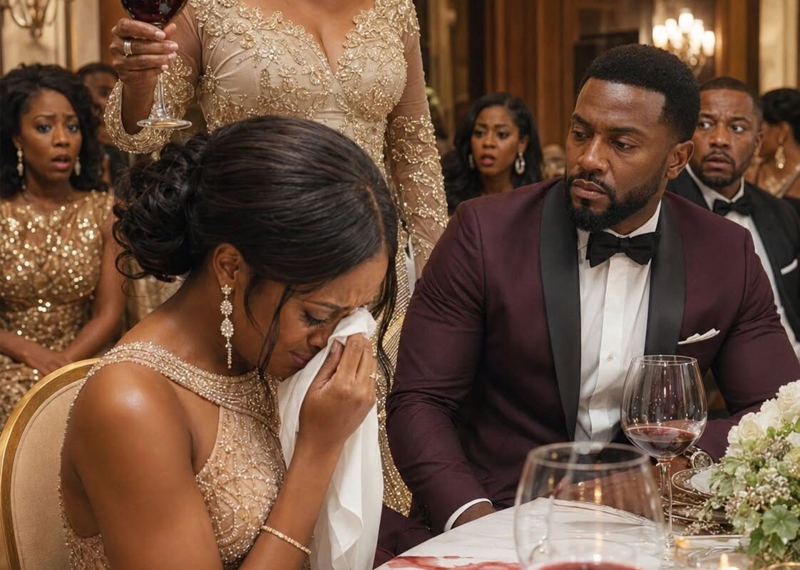 At my very first meeting with my fiancé’s family, his mother suddenly flung a glass of wine in my face and mocked me, sneering, “Just cleaning off the poor.