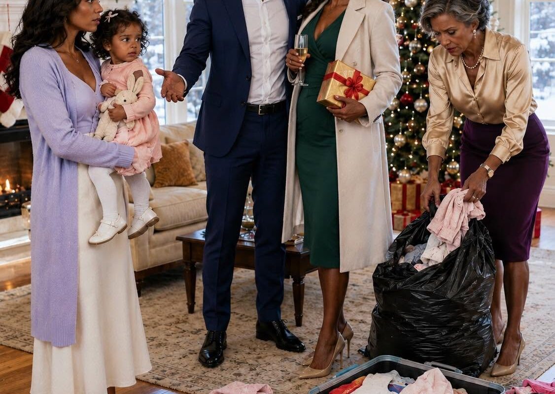 On Christmas Eve, My Husband Introduced His Mistress, While His Mother Packed My Daughter’s Clothes Into Black Bags And Sent Us Into The Snow.