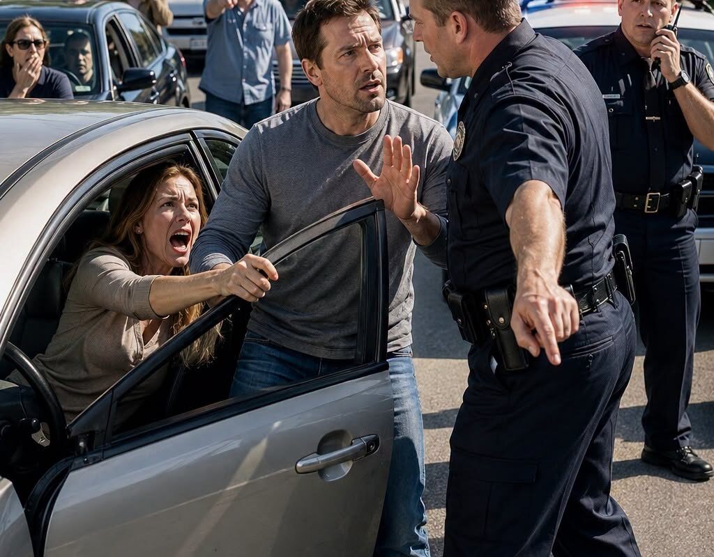 My wife got pulled over for speeding, and after the officer checked her license, he asked me to step out of the car. Then Warned Me Not to Go Home With Her