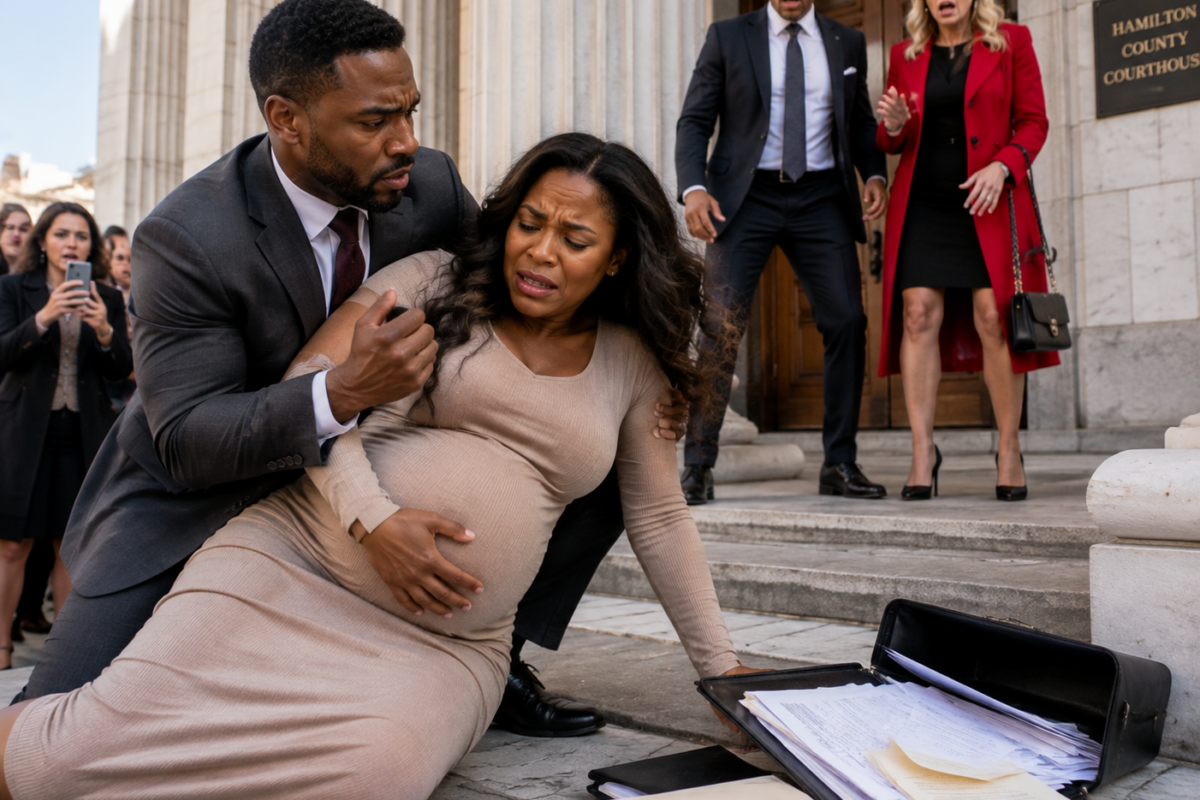 My Husband’s Mistress Pushed My Pregnant Body Down The Courthouse Stairs — Then My “Dead” Brother Came Back With The Truth