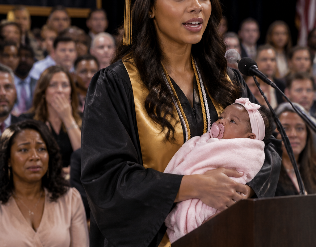 Everyone Judged My Teenage Daughter For Bringing A Baby To Graduation… Until She Took The Microphone And Revealed The Truth Behind It All