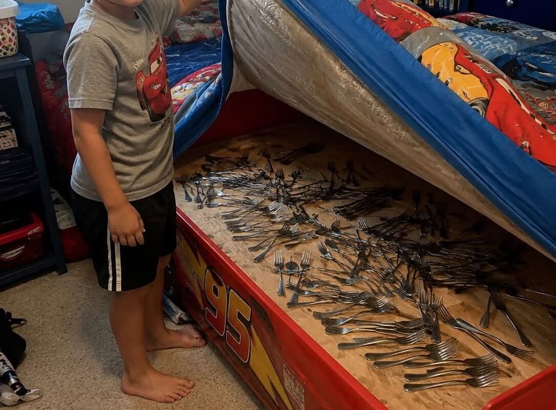 MY 5-YEAR-OLD HID DOZENS OF FORKS UNDER HIS BED — WHEN I FOUND OUT WHY, I REALIZED MY HUSBAND HAD BEEN HIDING A TERRIFYING SECRET