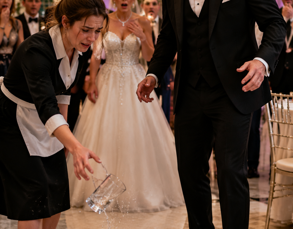 She Was Only Serving Drinks at a Billionaire’s Wedding — Until One Small Detail Made Her Question the Entire Marriage