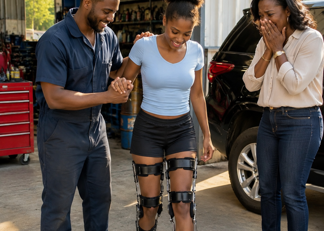 The Billionaire Mom Took Her Disabled Daughter To A Poor Mechanic As A Last Hope… What He Did With A Few Tools Left Her In Tears
