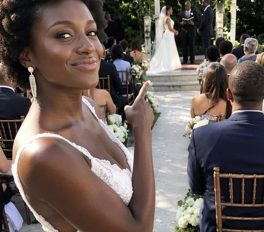 MY STEPSISTER ARRIVED AT MY WEDDING IN A WHITE GOWN, SMILING LIKE SHE WAS THE BRIDE… BUT BEFORE THE CEREMONY ENDED, MY HUSBAND TAUGHT HER A LESSON NOBODY EXPECTED
