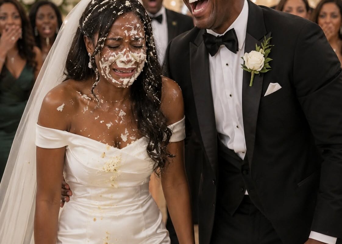 MY GROOM SMASHED MY FACE INTO THE CAKE DURING THE CAKE CUTTING AS A “JOKE”
