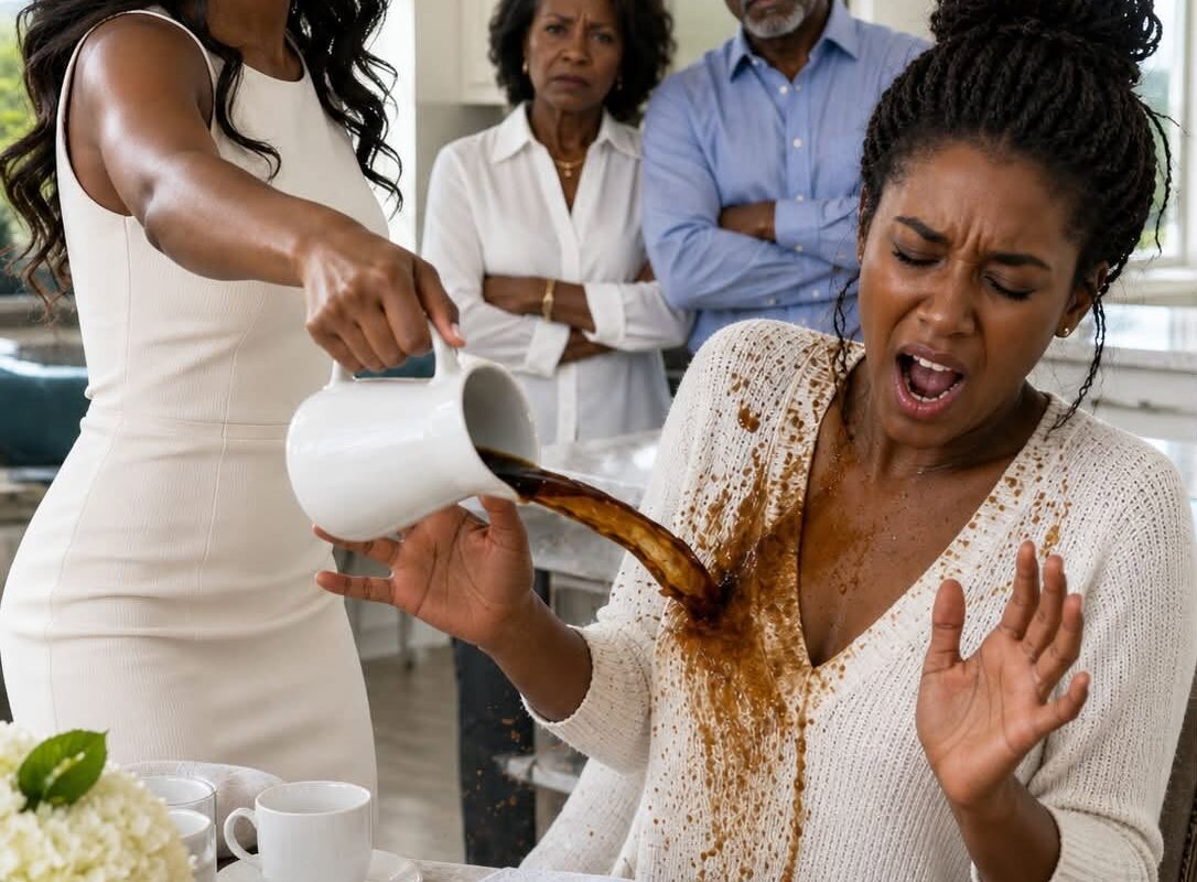 At breakfast, my sister tossed hot coffee in my face because I refused to let her use my credit card—but what my family did next shocked everyone.