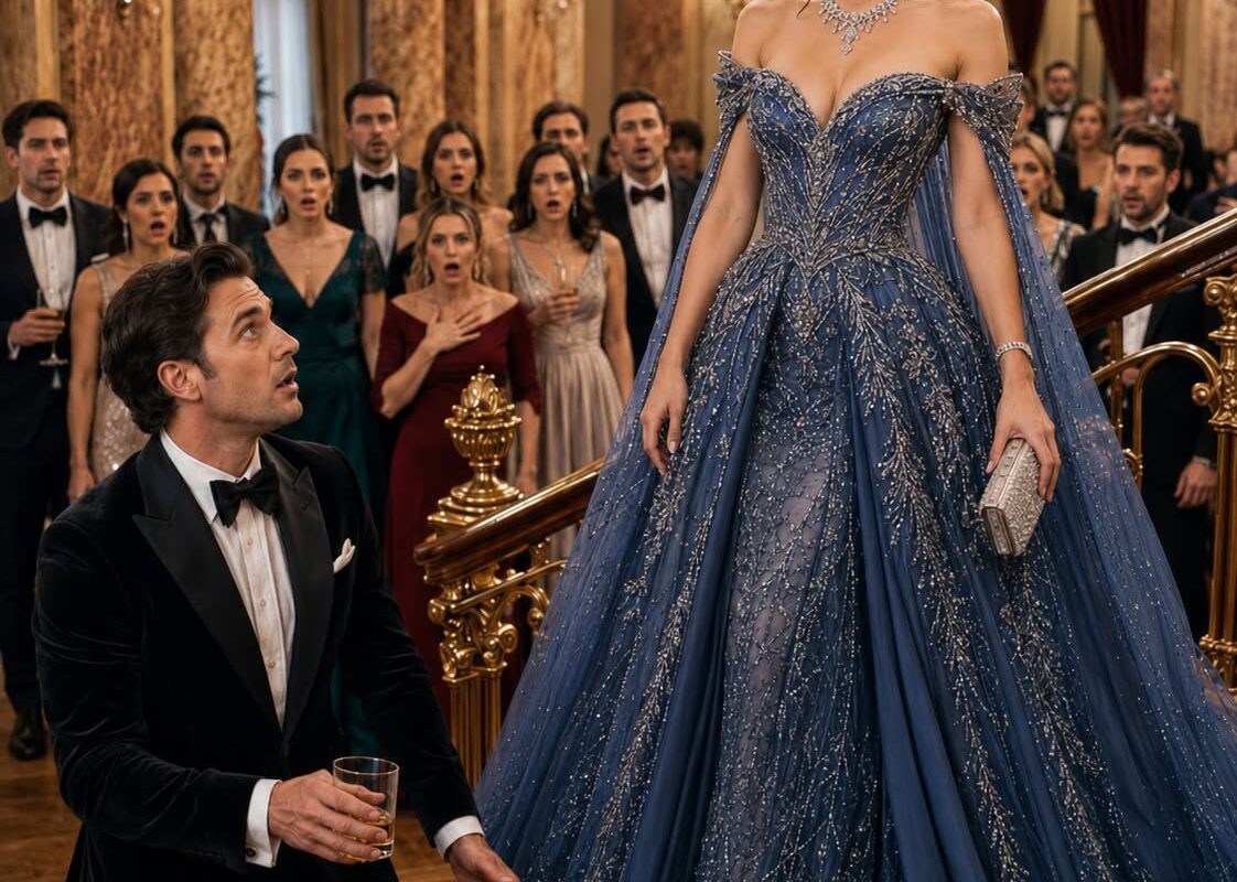 My husband locked me in the wine cellar while his mistress celebrated her birthday in my ballroom. Above me, fifty guests drank my champagne beneath a chandelier chosen for my wedding, while Sienna Vale stood beside a six-tier cake shaped like a crown. Grant told me he needed me out of sight so she could have “one perfect night.” Then the electronic lock clicked, the light turned red, and his footsteps disappeared down the corridor. I stood alone between rows of expensive wine, dressed in black satin and pearls for a party meant to humiliate me. Grant had walked me downstairs himself, one hand against my back as though he were still a loving husband. When I asked what would happen if I refused to enter, he looked at me with the cold boredom of a man who believed he owned the answer. Then he told me Sienna was fourteen weeks pregnant. Fourteen weeks earlier, Grant had claimed he was traveling to Chicago for business. I asked whether Sienna had been hidden in his carry-on, but he did not appreciate the question. He grabbed my arm carefully, applying just enough pressure to frighten me without leaving a bruise. Grant was always careful when he believed no camera was watching. He said the night was not about me, even though the party was being held in my house and paid for through accounts connected to my family. He wanted Sienna to enter the ballroom as his new beginning while I remained buried beneath the celebration like an embarrassing secret. He expected tears, pleading, or a public breakdown that he could later use against me. Instead, I stepped into the cellar because I needed to know exactly how far he was willing to go. The door closed behind me, and Grant spoke through it one final time. “One perfect night, Vivian,” he said, as though imprisoning his wife were a reasonable price for his mistress’s happiness. Upstairs, the guests cheered, the jazz band played, and someone screamed with delight when Sienna entered. I stood motionless and listened to my marriage die beneath the sound of applause. Grant had forgotten that Hawthorne House had not been restored with his family’s money. My father had paid for the renovations when Grant’s hotel company was quietly struggling, and he had insisted that every beautiful room contain an emergency exit or hidden security measure. Behind a row of Burgundy bottles was a brass panel disguised as a temperature gauge. When I pressed it, a small screen came alive in the darkness. The panel offered an internal security call, and a guard answered from the east gate. When I told him my husband had locked me in the cellar, his voice changed immediately. He offered to come alone, but I told him to send the main team. I was not injured yet, and I wanted witnesses before Grant could rewrite what had happened. Then I saw another option on the screen: PANIC BROADCAST. The system had been designed to display emergency camera footage on every active screen inside the mansion. My father had installed it after a burglary, and Grant had once mocked him for being paranoid. My father’s answer had been simple: “I am never surprised twice.” I pressed the button, and thirty seconds later the music upstairs stopped in the middle of a song. Every television, tablet, wall display, and catering screen began showing the hidden hallway outside the wine cellar. The guests watched Grant lead me downstairs, shut the door, activate the electronic lock, and walk away. Then the corridor microphone replayed his words: “One perfect night, Vivian.” By the time security opened the cellar, no one upstairs was laughing. I walked into the service hallway without fixing my hair or touching my makeup. Grant stood at the far end surrounded by board members, wealthy donors, family friends, and relatives who had spent years believing his polished version of our marriage. Behind him stood Sienna in a pink feathered gown, one hand resting proudly on her stomach. Grant rushed toward me and said, “Thank God,” pretending he had been searching for the wife he had personally imprisoned. I stared at his outstretched hand until he lowered it. His mother, Eleanor, looked horrified, but I could not tell whether she feared what he had done or what the scandal would cost the company. Sienna claimed she had no idea I was downstairs, though the faint smile at the corner of her mouth said something else. I wished her a happy birthday, and the smile disappeared. Then I turned toward the guests and apologized for interrupting the celebration. I explained that my husband had wanted me invisible, but the house had disagreed. The crowd separated as I walked through them, making room for the woman they had been told was weak. Grant followed me into the foyer and whispered that I was being emotional. I turned beneath the portrait of our daughter, Lily, and told him I was not emotional—I was documented. At that exact moment, the front doors opened, and two black SUVs waited in the driveway. My attorney, Catherine Bell, entered beside a private investigator carrying a leather folder. Grant’s face changed when Catherine handed me the documents. She announced that an emergency order was ready to file, and Grant finally understood that the cellar was not the beginning of my plan. He demanded to know whether I had arranged the entire humiliation in advance. I looked at the camera still glowing above the hallway and said, “No, Grant. You did.” …FULL STORY IN THE COMMENT