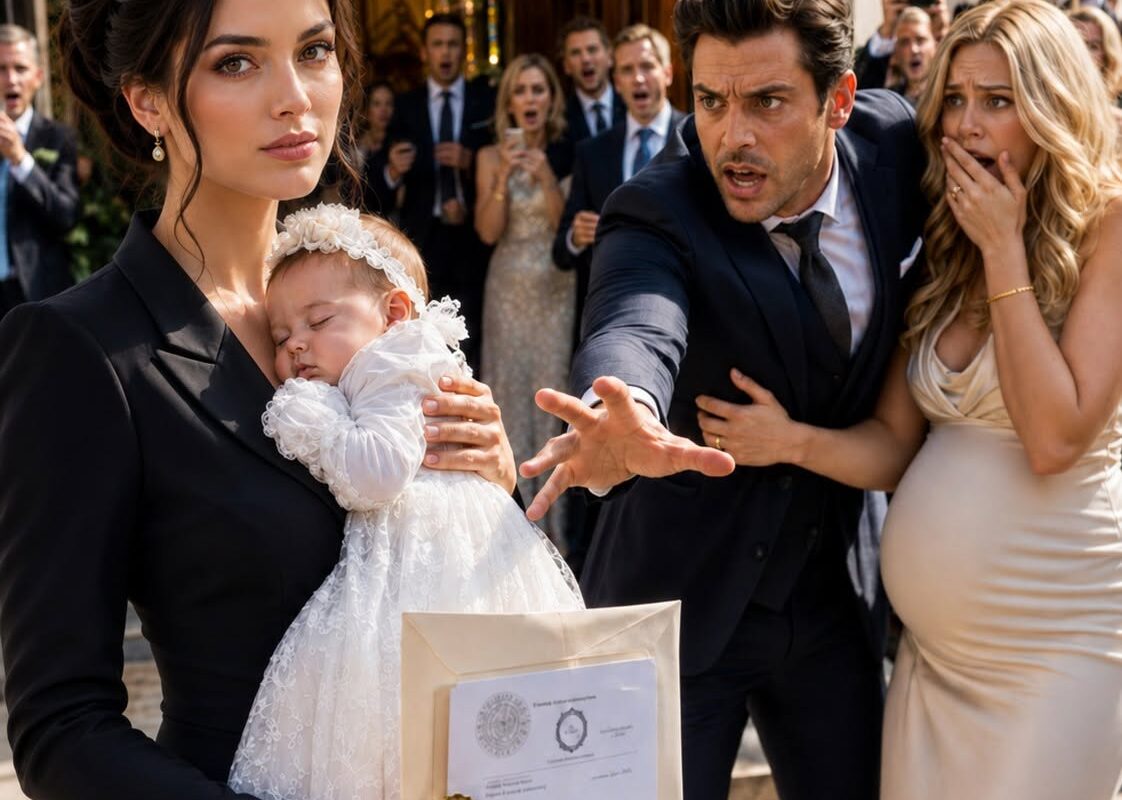 My husband announced our separation at our newborn daughter’s baptism while I stood beneath the church bells holding her against my chest.