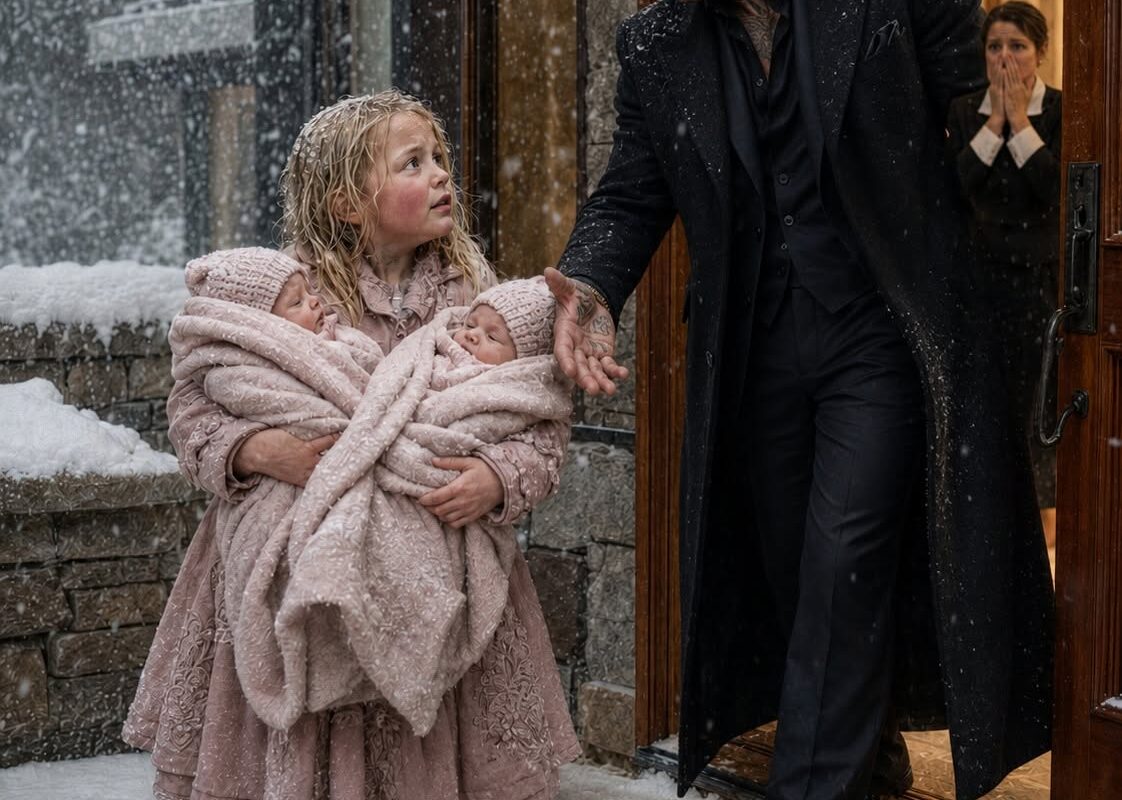 A six-year-old girl carried two infants through a brutal mountain snowstorm until she collapsed at the mansion of the wealthy uncle she’d never met.